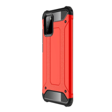 Gigapack Defender műanyag telefonvédő (közepesen ütésálló, légpárnás sarok, szilikon belső, fémhatás) PIROS [Samsung Galaxy A02s (SM-A025F)] tok és táska