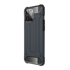Gigapack Defender műanyag telefonvédő (közepesen ütésálló, légpárnás sarok, szilikon belső, fémhatás) SÖTÉTKÉK [Apple iPhone 13 Pro Max] (5996591097398) tok és táska