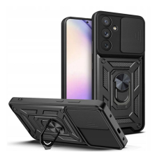 Gigapack Defender műanyag telefonvédő (közepesen ütésálló, szilikon belső, telefontartó gyűrű, kamera védelem) FEKETE Samsung Galaxy A54 5G (SM-A546) tok és táska