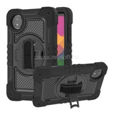 Gigapack Defender műanyag telefonvédő (ütésállóság, kitámasztó, 360° + kézpánt) FEKETE (GP-163421) tok és táska