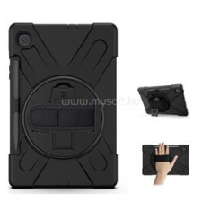 Gigapack Defender műanyag telefonvédő (ütésállóság, kitámasztó, 360° + kézpánt) FEKETE (GP-98582) tok és táska