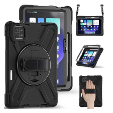 Gigapack Defender műanyag telefonvédő (ütésállóság, kitámasztó, 360° + kézpánt, vállpánt) FEKETE Xiaomi Pad 6 tok és táska