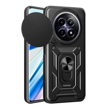Gigapack Defender műanyag telefonvédő (ütésállóság, szilikon belső, tartógyűrű, kameravédő) FEKETE Realme 12 tok és táska