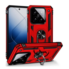 Gigapack Defender műanyag telefonvédő (ütésállóság, szilikon belső, tartógyűrű, kameravédő) PIROS Xiaomi 14 5G tok és táska