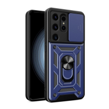 Gigapack Defender műanyag telefonvédő (ütésállóság, szilikon belső, tartógyűrű, kameravédő) SÖTÉTKÉK tok és táska