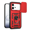 Gigapack Defender szilikon telefonvédő tartógyűrűvel kameravédővel Honor 600 / 600 Pro piros GP-188662