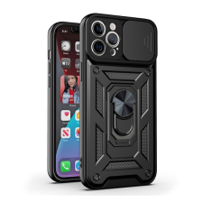 Gigapack Defender szilikon telefonvédő (ütésállóság, tartógyűrű, kameravédő) FEKETE Apple iPhone SE 4 (2025) tok és táska