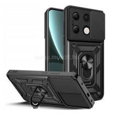 Gigapack Defender szilikon telefonvédő (ütésállóság, tartógyűrű, kameravédő) FEKETE (GP-157822) tok és táska