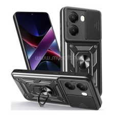 Gigapack Defender szilikon telefonvédő (ütésállóság, tartógyűrű, kameravédő) FEKETE (GP-168174) tok és táska