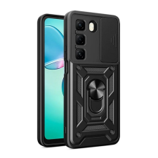 Gigapack Defender szilikon telefonvédő (ütésállóság, tartógyűrű, kameravédő) FEKETE Infinix Hot 50 4G (X6882) tok és táska