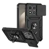 Gigapack Defender szilikon telefonvédő (ütésállóság, tartógyűrű, kameravédő) FEKETE Xiaomi 15T