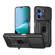 Gigapack Defender szilikon telefonvédő (ütésállóság, tartógyűrű, kameravédő) FEKETE Xiaomi Redmi 15C 4G tok és táska
