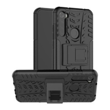 Gigapack Defender Xiaomi Redmi Note 8T műanyag telefonvédő (közepesen ütésálló, kitámasztó, autógumi minta, fekete) tok és táska