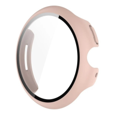 Gigapack Google Pixel Watch 3 41mm műanyag keret (bumper, ütésállóság + kijelzővédő üveg) rózsaszín okosóra kellék