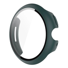 Gigapack Google Pixel Watch 3 41mm Műanyag keret (BUMPER, ütésállóság + kijelzővédő üveg) SÖTÉTZÖLD okosóra kellék