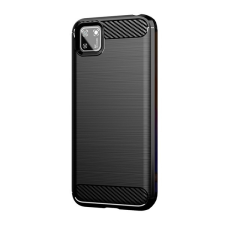 Gigapack Honor 9S szilikon telefonvédő (közepesen ütésálló, szálcsiszolt, karbon minta) fekete tok és táska