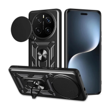 Gigapack Honor Magic 7 Pro defender szilikon telefonvédő (ütésállóság, tartógyűrű, kameravédő) fekete tok és táska