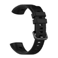 Gigapack Huawei Band 4 Pro pótszíj (egyedi méret, szilikon, állítható) fekete okosóra kellék