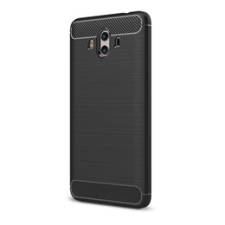 Gigapack Huawei Mate 10 Szilikon telefonvédő (légpárnás sarok, szálcsiszolt, karbon minta, fekete) tok és táska