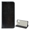 Gigapack Huawei P Smart (2020) tok álló (Flip, szilikon belső, oldalra nyíló, bankkártya tartó, csillogó) fekete