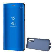Gigapack Huawei P Smart (2021) tok álló (aktív Flip, oldalra nyíló, tükrös felület) kék tok és táska