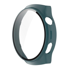 Gigapack Huawei Watch 4 Pro műanyag keret (bumper, ütésállóság + kijelzővédő üveg) sötétzöld okosóra kellék