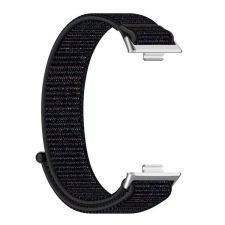 Gigapack Huawei Watch Fit 3 pótszíj (egyedi méret, nylon, tépőzáras, légáteresztő) fekete okosóra kellék
