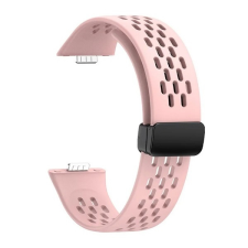 Gigapack HuAwei Watch Fit 3 pótszíj (egyedi méret, szilikon, lyukacsos, légáteresztő) rózsaszín okosóra kellék