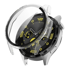 Gigapack Huawei Watch GT 4 46mm műanyag keret (bumper, ütésállóság + kijelzővédő üveg) átlátszó okosóra kellék