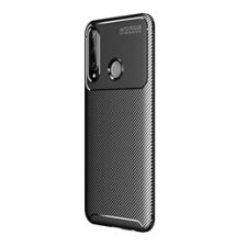 Gigapack Huawei Y6p Szilikon telefonvédő (légpárnás sarok, karbon minta, fekete) tok és táska