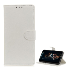Gigapack Huawei Y6p tok álló (Flip, oldalra nyíló, prémium) fehér tok és táska