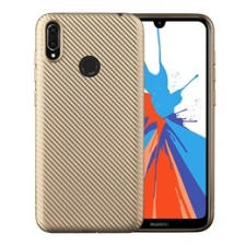 Gigapack Huawei Y7 (2019) szilikon telefonvédő (karbon minta, arany) tok és táska
