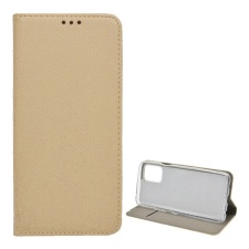 Gigapack LG K42 (LM-K420HM) tok álló (Flip, oldalra nyíló, rombusz minta) arany tok és táska