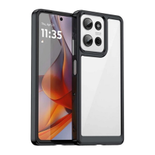 Gigapack Motorola Moto G75 szilikon telefonvédő (ütésállóság, átlátszó hátlap) fekete tok és táska