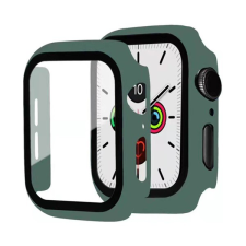 Gigapack Műanyag keret (BUMPER, ütésálló + kijelzővédő üveg) ZÖLD [Apple Watch Series 7 41mm] (5996591115184) okosóra kellék