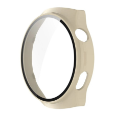 Gigapack Műanyag keret (BUMPER, ütésállóság + kijelzővédő üveg) BÉZS Huawei Watch 4 Pro okosóra kellék