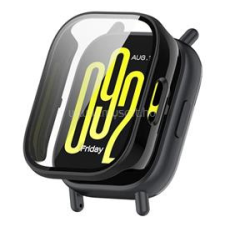 Gigapack Műanyag keret (BUMPER, ütésállóság + kijelzővédő üveg) FEKETE (GP-164080) okosóra kellék