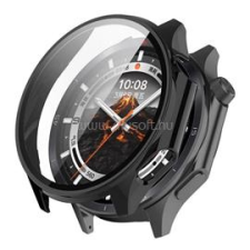 Gigapack Műanyag keret (BUMPER, ütésállóság + kijelzővédő üveg) FEKETE (GP-172054) okosóra kellék