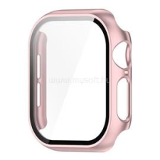 Gigapack Műanyag keret (BUMPER, ütésállóság + kijelzővédő üveg) ROZÉARANY (GP-162679) okosóra kellék