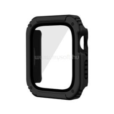Gigapack Műanyag keret (ütésálló + kijelzővédő üveg) FEKETE (GP-125069) okosóra kellék