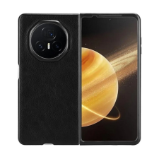 Gigapack Műanyag telefonvédő (bőr hatású hátlap) FEKETE Honor Magic V3 5G tok és táska