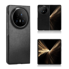 Gigapack Műanyag telefonvédő (bőr hatású hátlap) FEKETE Honor Magic V5 tok és táska