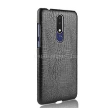 Gigapack Műanyag telefonvédő (bőr hatású, krokodilbőr minta) FEKETE (GP-86113) tok és táska
