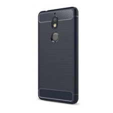 Gigapack Nokia 7 Szilikon telefonvédő (légpárnás sarok, szálcsiszolt, karbon minta, sötétkék) tok és táska