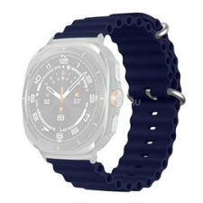 Gigapack Pótszíj (egyedi méret, szilikon, állítható, hullám) SÖTÉTKÉK (GP-163494) okosóra kellék