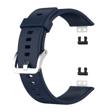 Gigapack Pótszíj (egyedi méret, szilikon, állítható) SÖTÉTKÉK Huawei Watch Fit okosóra kellék