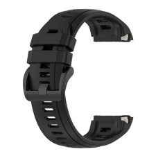 Gigapack Pótszíj (egyedi méret, szilikon, dupla bújtató) FEKETE Garmin Approach S70 (47mm) okosóra kellék