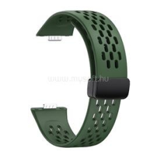 Gigapack Pótszíj (egyedi méret, szilikon, lyukacsos, légáteresztő) SÖTÉTZÖLD (GP-159418) okosóra kellék