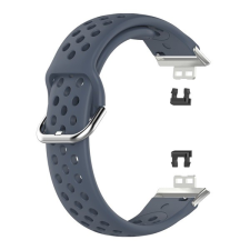 Gigapack Pótszíj (szilikon, lyukacsos, légáteresztő, 20 mm) SZÜRKE [Huawei Watch Fit] (5996591084169) okosóra kellék