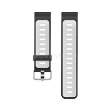 Gigapack Pótszíj (univerzális, 22mm, szilikon) FEKETE/FEHÉR (GP-153613) okosóra kellék